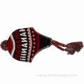 Knitted hat for women, made of acrylic material, with jacquard logo